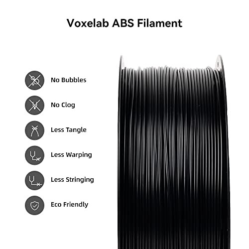 Voxelab 3D Printer Filament, 1kg Spool, Black
