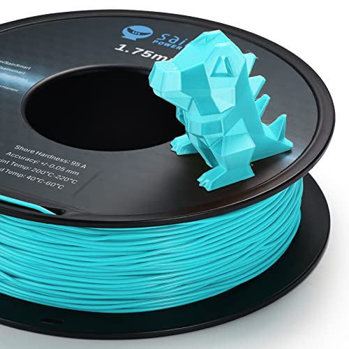 Neon Cyan Flexible TPU 3D Printer Filament