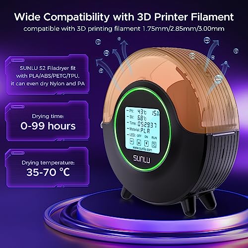 SUNLU 3D filament dryer and storage box