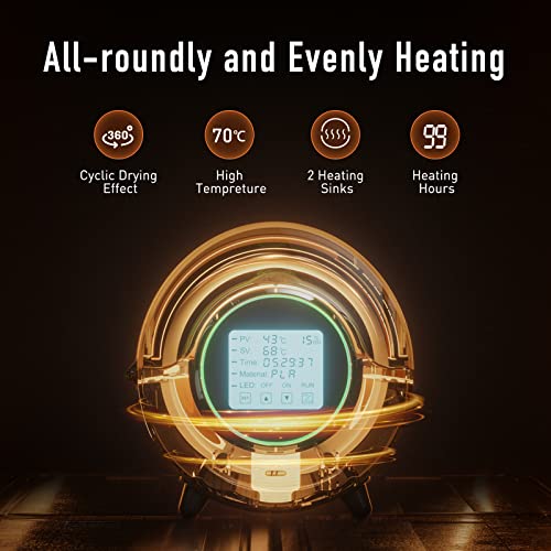 TECBEARS FilaDryer: 360° Heating for 3D Printing Filament