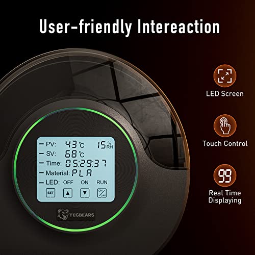 TECBEARS FilaDryer: 360° Heating for 3D Printing Filament