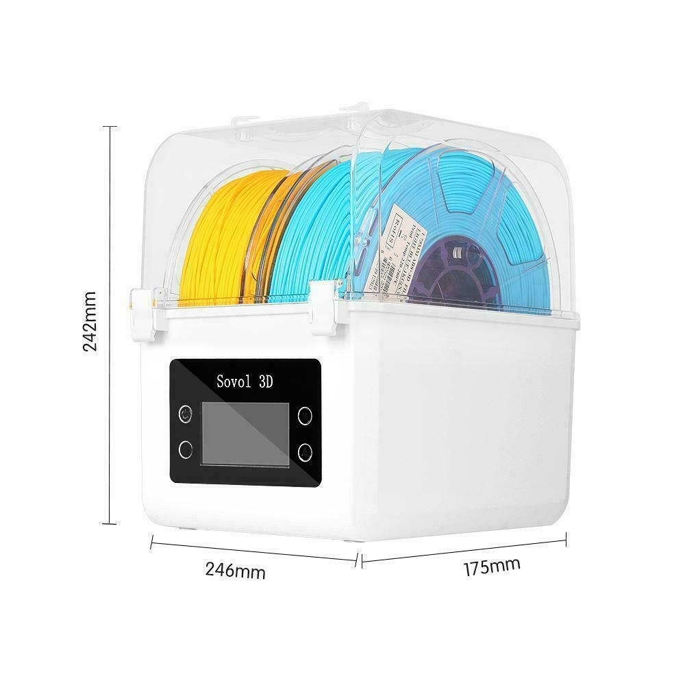 Sovol 3D Printer Dryer Box Filament 2 Rolls Keep Drying PLA/ABS/PETG/TPU US