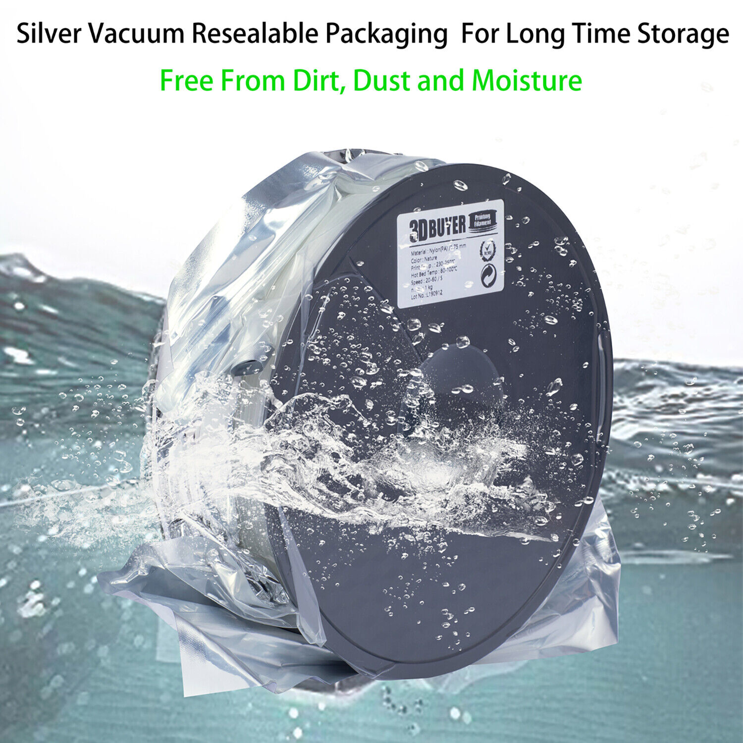 3DBUYER® Nylon Filament for 3D Printers (1.75mm/1Kg)