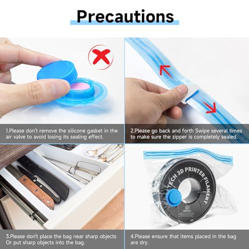 Reusable Vacuum Sealed Filament Bags - 5 Pack