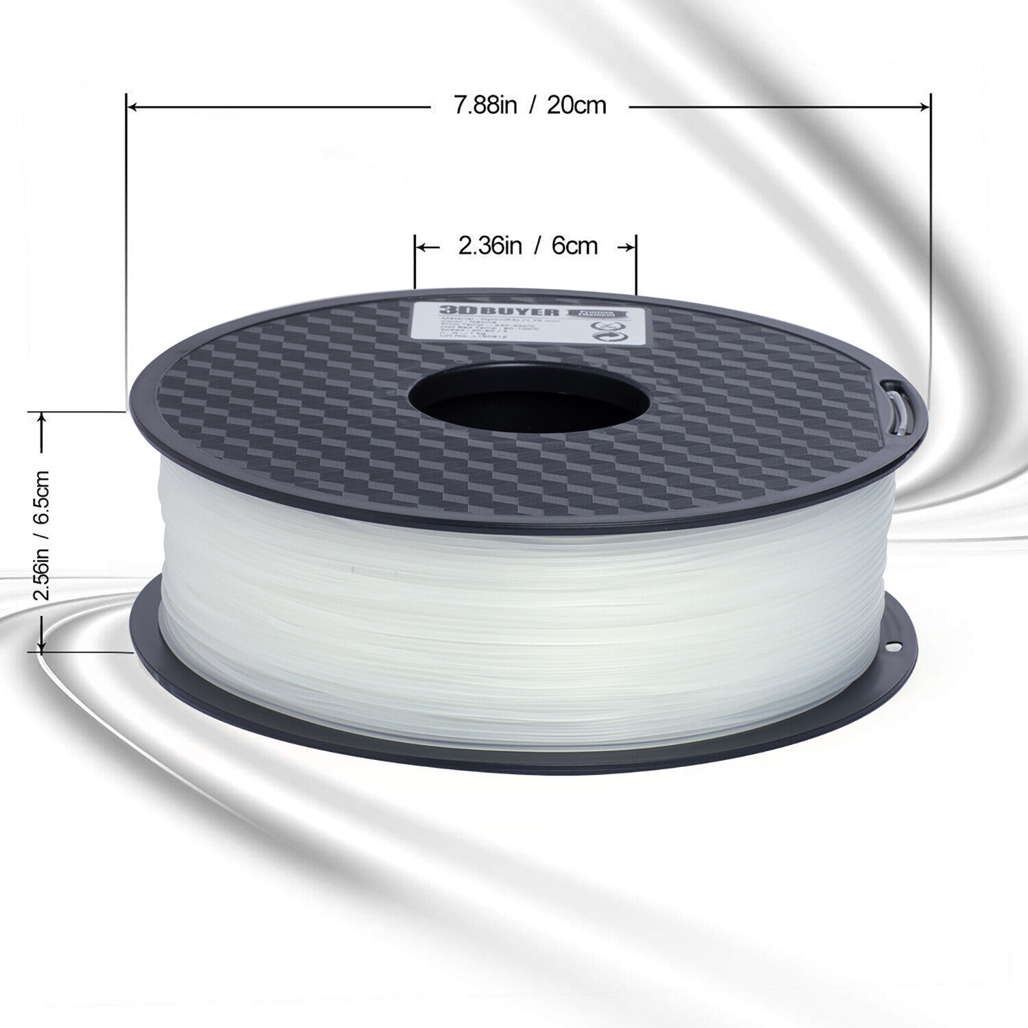 3DBUYER® Nylon Filament for 3D Printers (1.75mm/1Kg)