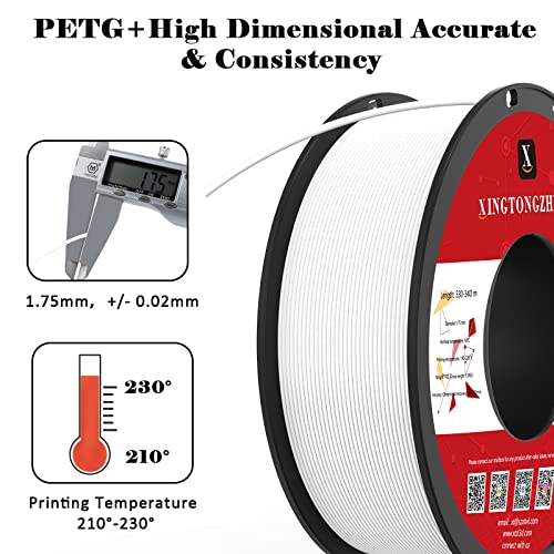 PETG+ 1.75mm 3D Printer Filament White