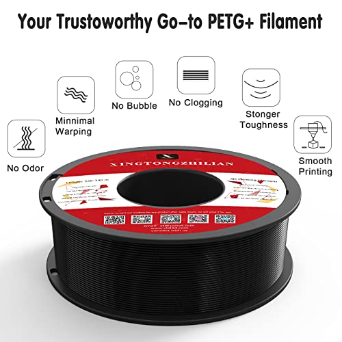 PETG+ 3D Printer Filament 1.75mm - Black