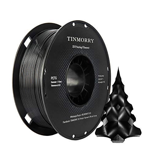 Tangle-Free Black PETG Filament Spool for 3D Printing