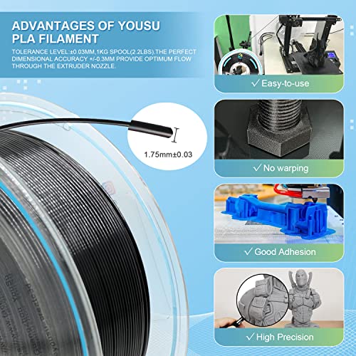 Black PLA Filament for 3D Printer & Pen