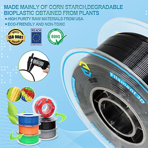 Black PLA Filament for 3D Printer & Pen