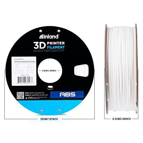 White ABS 3D Printer Filament - 1kg Spool