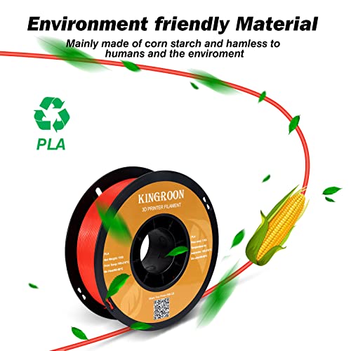 Red 1kg PLA Filament with 0.03mm Accuracy