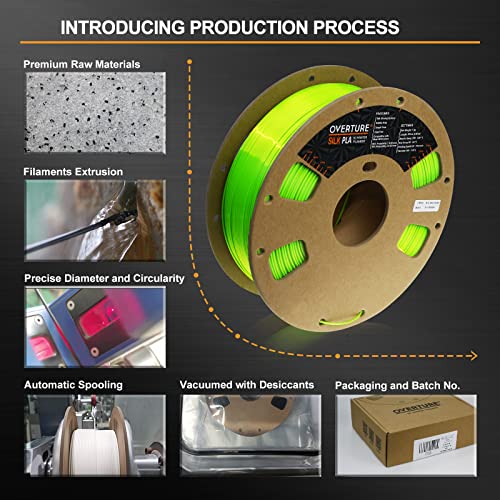 Silk Neon Green 3D Printer Filament