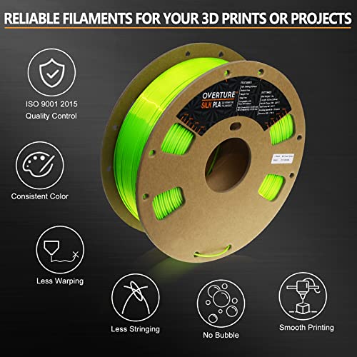 Silk Neon Green 3D Printer Filament
