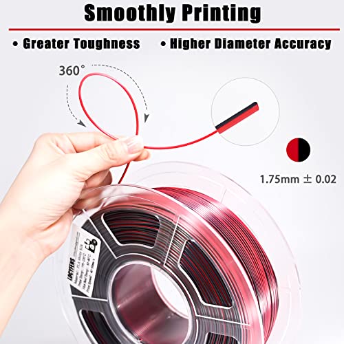 Silk Black and Red Dual Color Filament