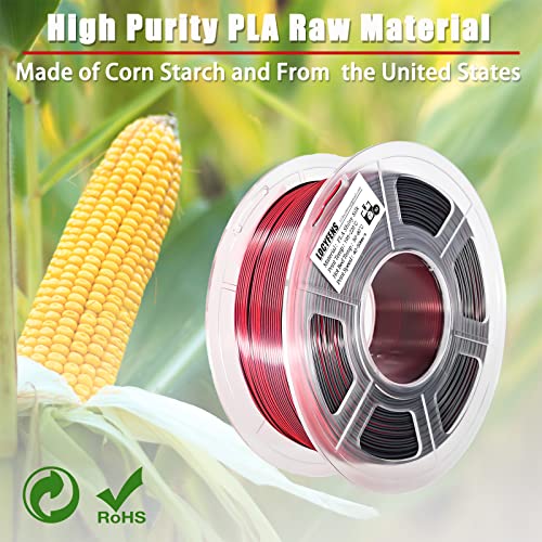 Silk Black and Red Dual Color Filament