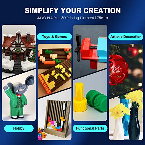 Black PLA+ 3D Printer Filament - 1.75mm