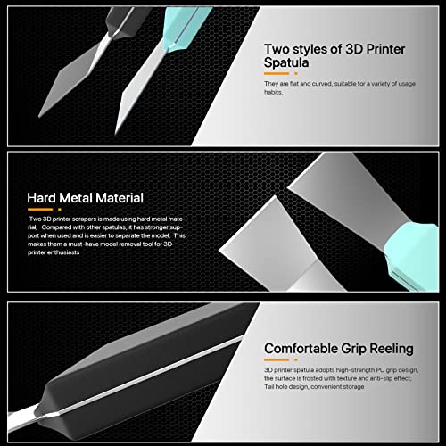 SARDVISA Hard Metal 3D Printer Spatulas (2Pcs)