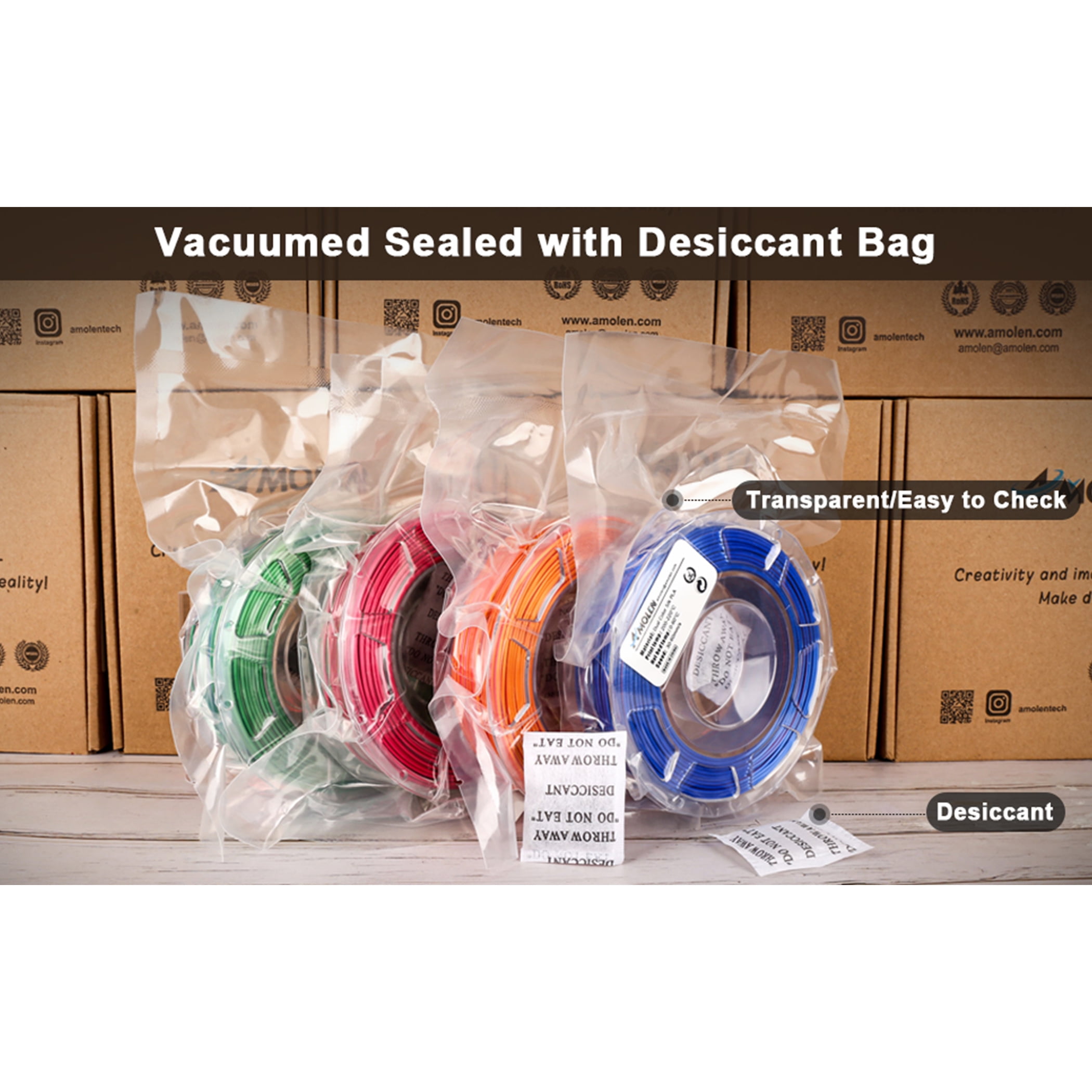 AMOLEN 3D Printer Dual Color Filament Bundle