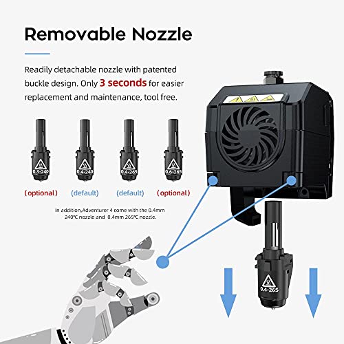 Leveling-Free 3D Printer with High Temp Nozzle