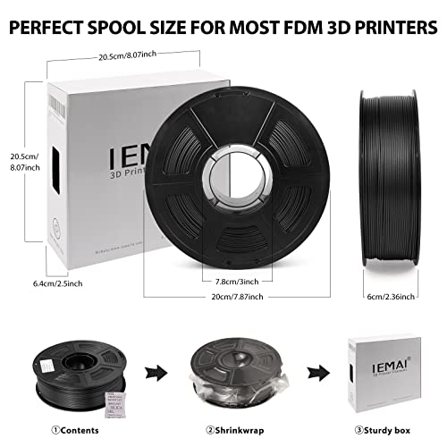 Carbon Fiber 3D Printer Filament 1.75mm Black
