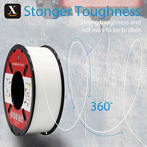 1.75mm White PLA Filament - 1kg Spool