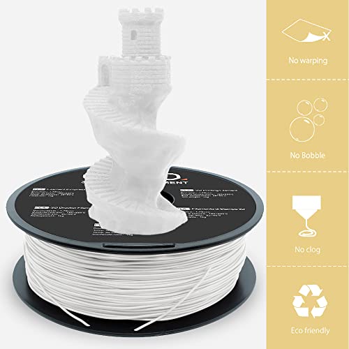 Eono PLA+ 3D Printer Filament 1.75mm White