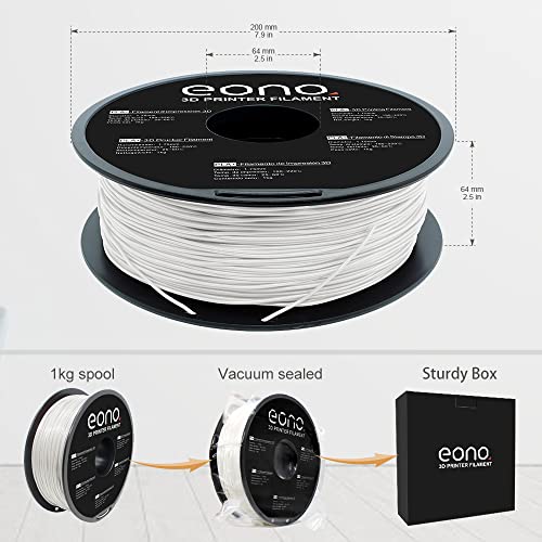 Eono PLA+ 3D Printer Filament 1.75mm White