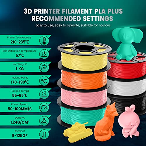 SUNLU Tough PLA+ 3D Printer Filament - Black