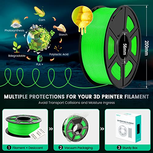 SUNLU Tough PLA+ 3D Printer Filament - Black