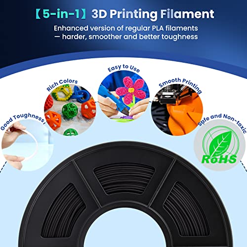 Strong Black 1.75mm PLA+ 3D Filament