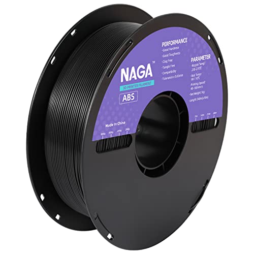 NAGA Black ABS 3D Printer Filament - High Toughness