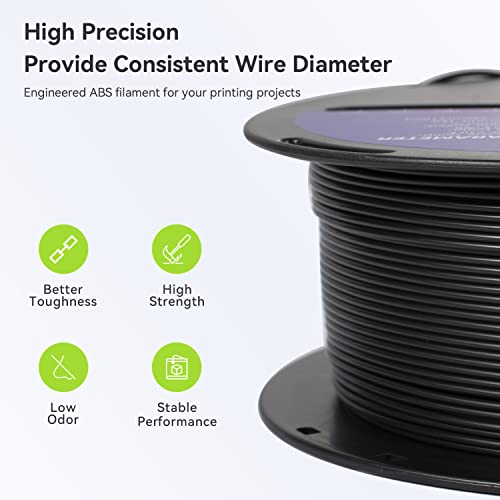 NAGA Black ABS 3D Printer Filament - High Toughness