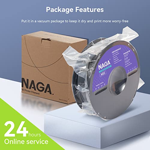 NAGA Black ABS 3D Printer Filament - High Toughness