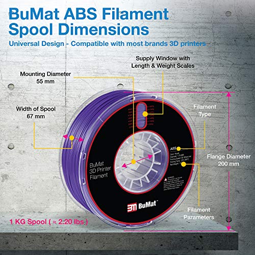 Purple ABS 3D Printer Filament 1.75mm, 1kg Spool
