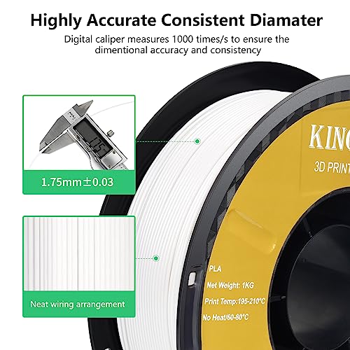 Kingroon White PLA 3D Printer Filament 1.75mm
