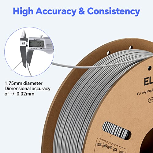 1KG Grey PLA 3D Printing Filament, +/- 0.02mm Accuracy