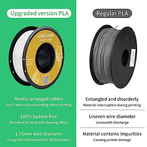 Kingroon White PLA 3D Printer Filament 1.75mm