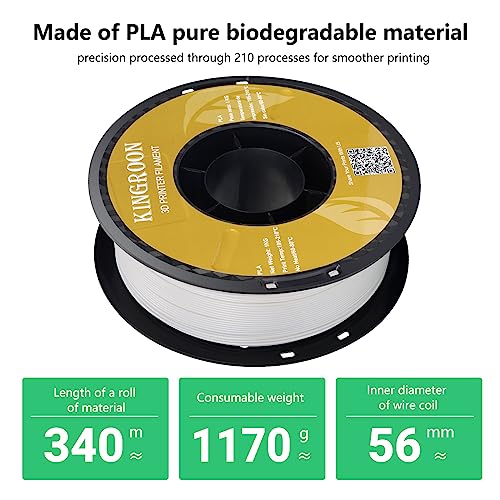 Kingroon White PLA 3D Printer Filament 1.75mm