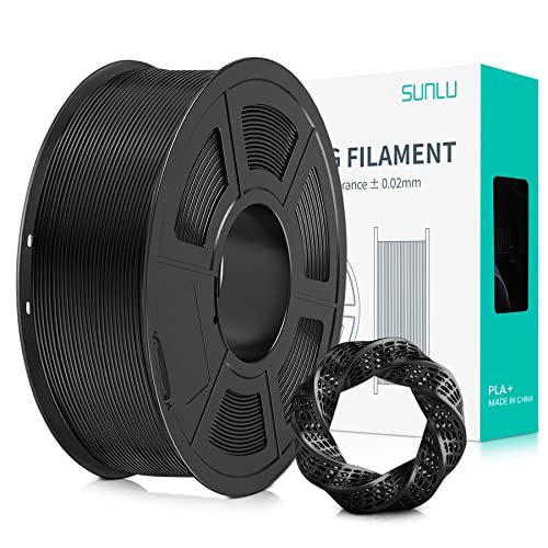SUNLU Black PLA+ 3D Printer Filament