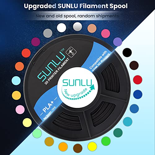 SUNLU Black PLA+ 3D Printer Filament