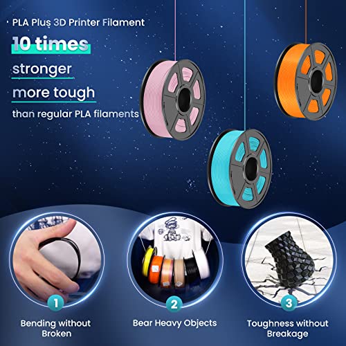 SUNLU Black PLA+ 3D Printer Filament