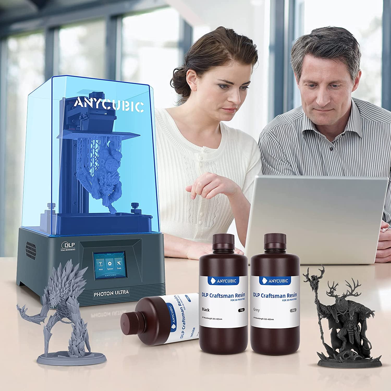 ANYYCUBIC High-Precision 3D Printer Resin, 1kg Grey