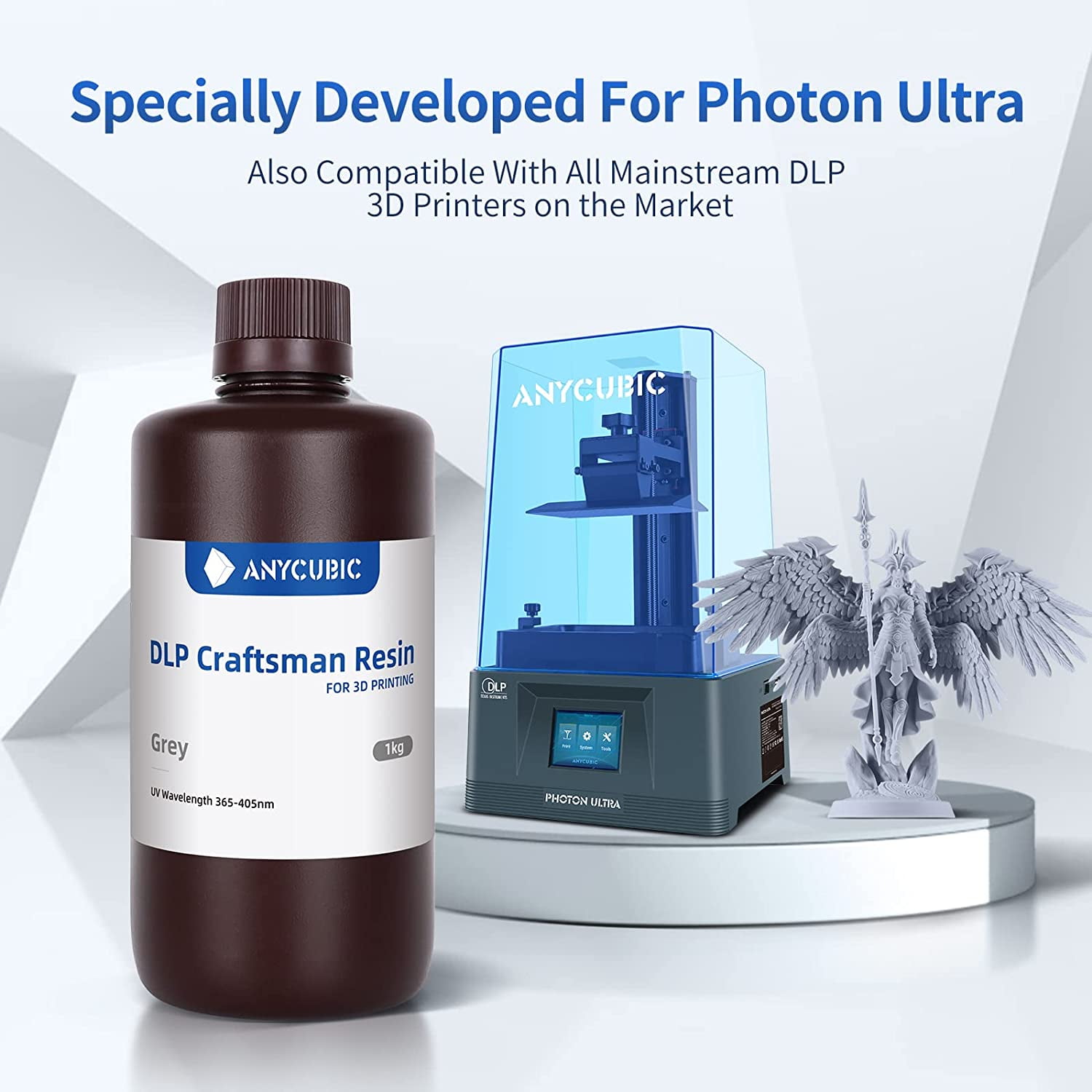 ANYYCUBIC High-Precision 3D Printer Resin, 1kg Grey