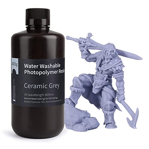 ELEGOO Washable Ceramic Grey Resin for LCD 3D Printers