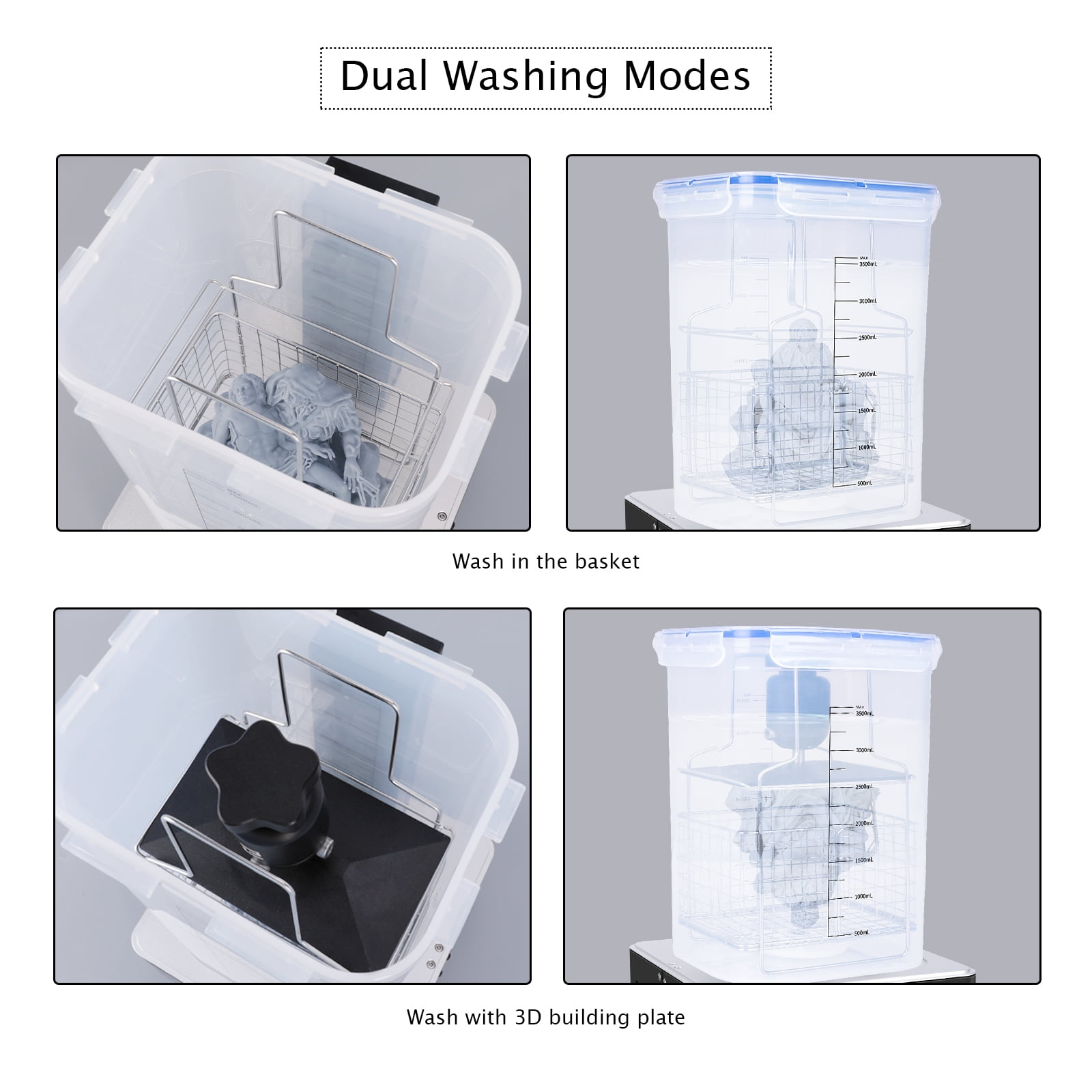 2-in-1 3D Printer Washing & Curing Machine