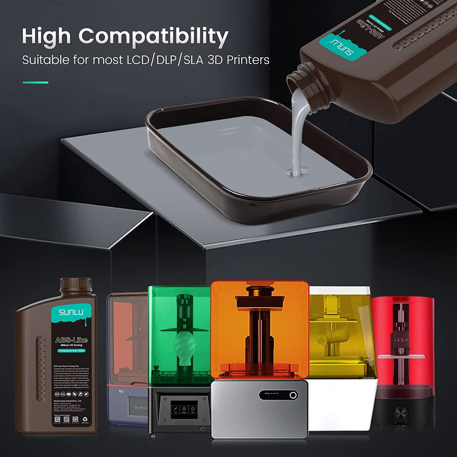 Fast-curing 1KG ABS-like 3D printer resin