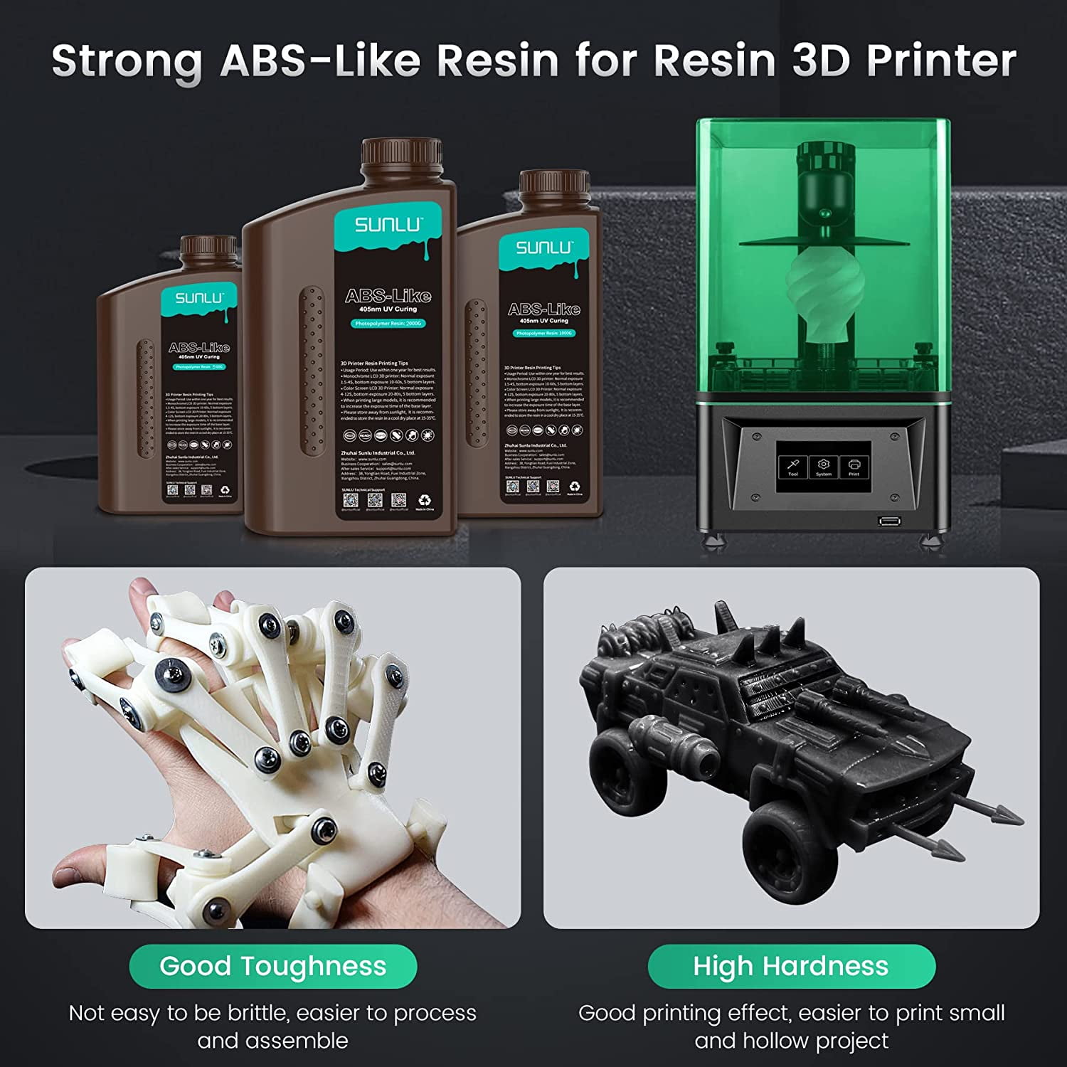 Fast-curing 1KG ABS-like 3D printer resin