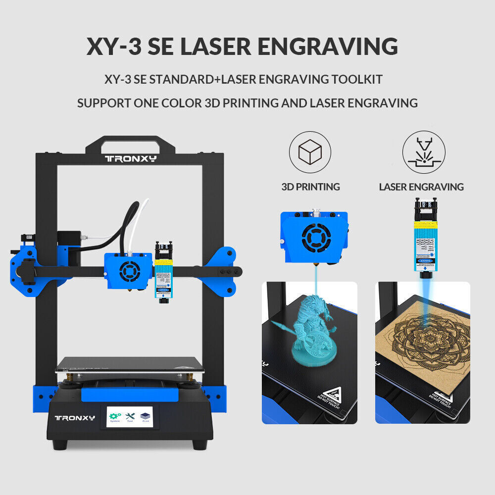 Tronxy 3-in-1 3D Printer with Laser Engraving