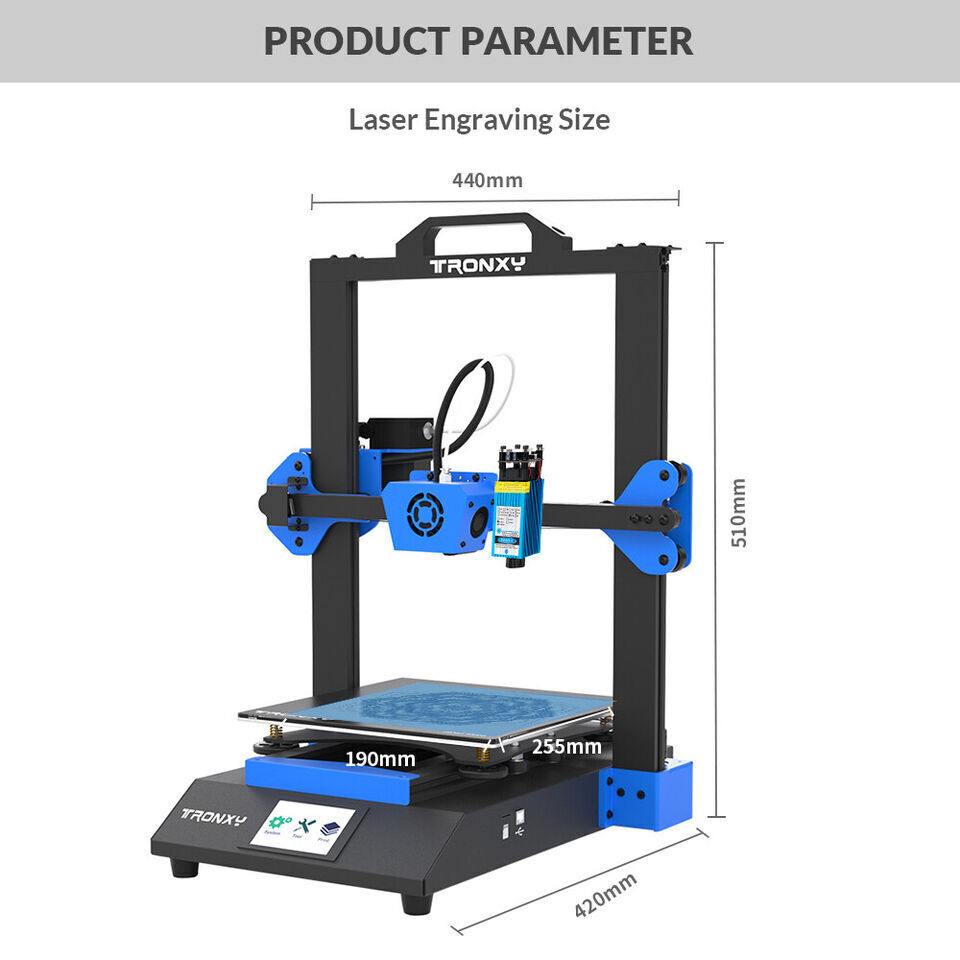 Tronxy 3-in-1 3D Printer with Laser Engraving